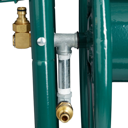 Green 4-Wheel Garden Hose Trolley with Reel