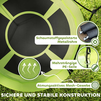 Green Adjustable Outdoor Nest Swing, 98 cm, 150 kg Capacity