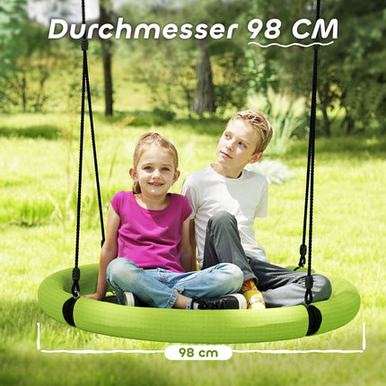 Green Adjustable Outdoor Nest Swing, 98 cm, 150 kg Capacity