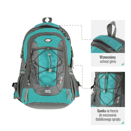 Green Backpack, Large Capacity, Durable Material
