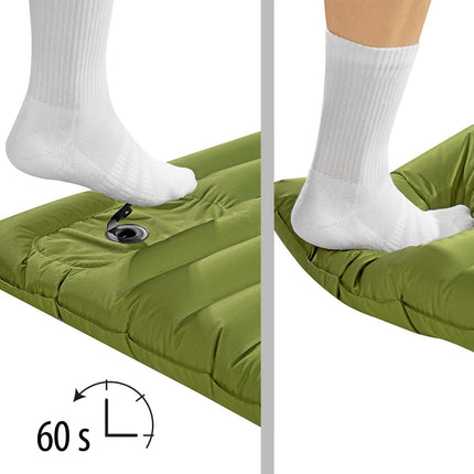 Green Camping Mat with Built-In Pump