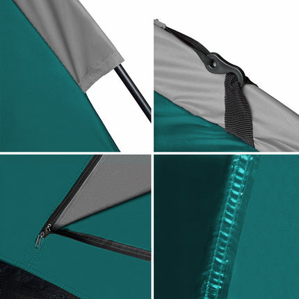 Green Camping Tent for Hikers, 2-Person Capacity