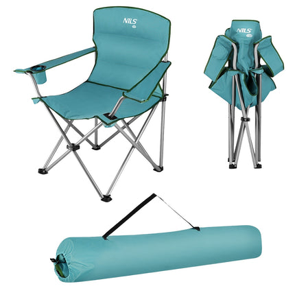 Green Folding Camping Chair, Lightweight, Portable