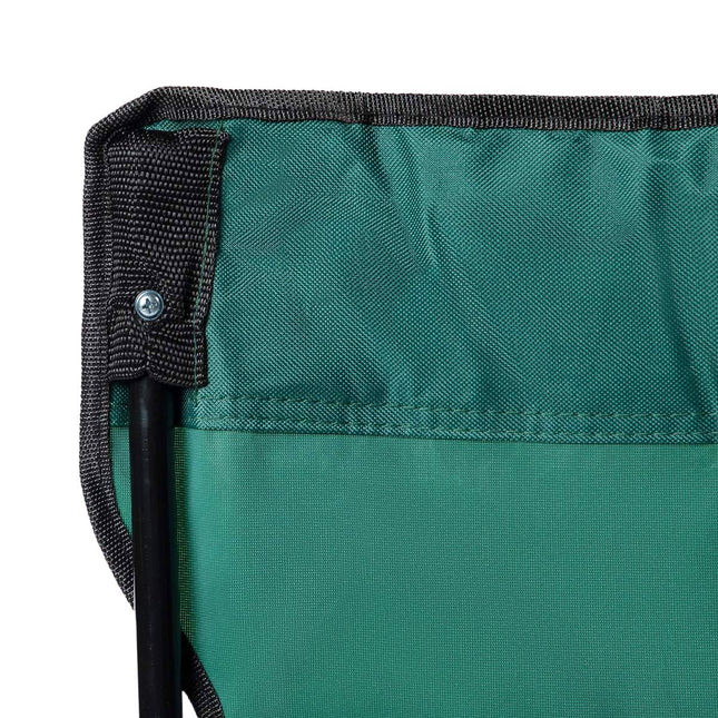 Green Folding Camping Chair with Cup Holder