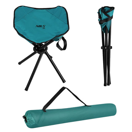 Green Folding Camping Stool, Compact and Lightweight