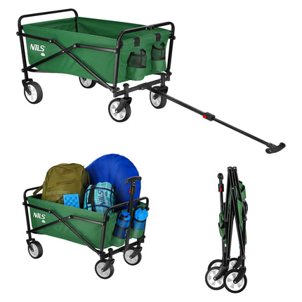 Green Folding Wagon, Compact and Portable