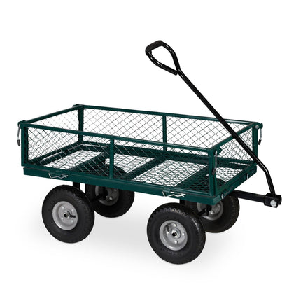 Green Heavy-Duty Cart with Folding Sides