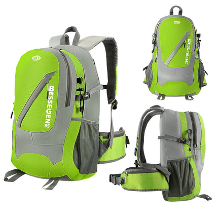 Green Hiking Backpack, 35L Capacity, Lightweight