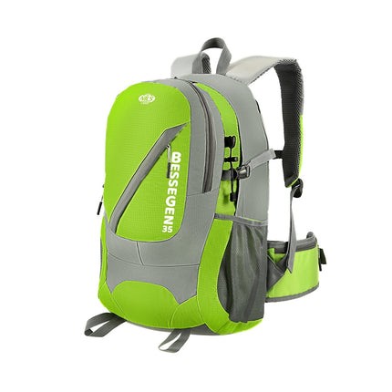 Green Hiking Backpack, 35L Capacity, Lightweight