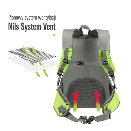 Green Hiking Backpack, 35L Capacity, Lightweight