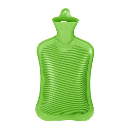 Green Hot Water Bottle 2L, Leak-Proof, Pain Relief