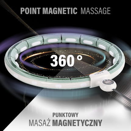 Green Magnetic Weighted Hula Hoop with Counter