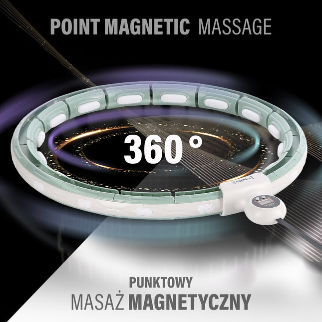 Green Magnetic Weighted Hula Hoop with Counter