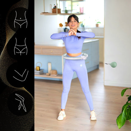 Green Magnetic Weighted Hula Hoop with Counter