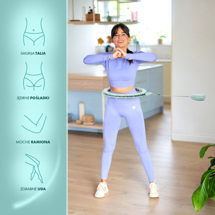 Green Magnetic Weighted Hula Hoop with Counter