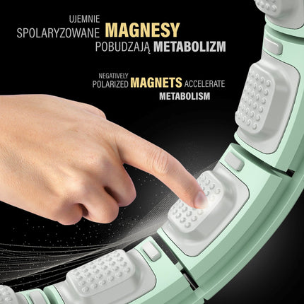 Green Magnetic Weighted Hula Hoop with Counter