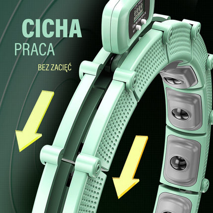 Green Magnetic Weighted Hula Hoop with Counter