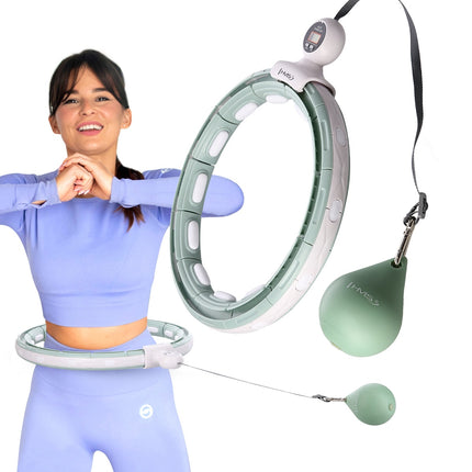 Green Magnetic Weighted Hula Hoop with Counter