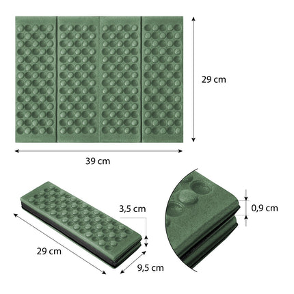 Green Mini Folding Mat, Compact and Portable