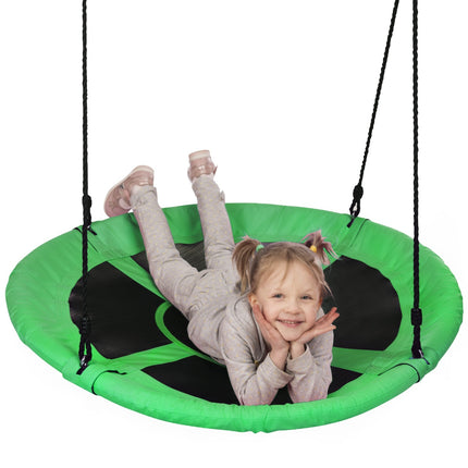 Green Saucer Swing, Outdoor Fun, 40-Inch Diameter