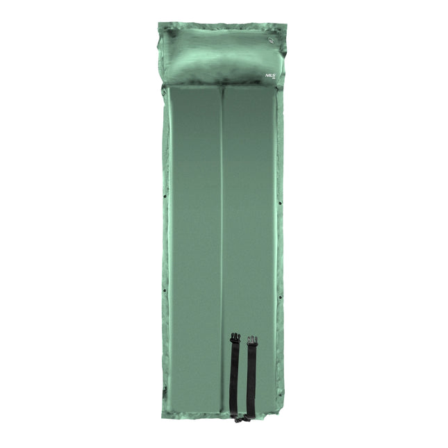 Green Self-Inflating Camping Mat, Compact & Lightweight