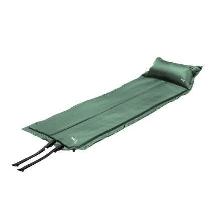 Green Self-Inflating Camping Mat, Compact & Lightweight