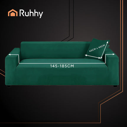 Green Sofa Cover, Stretch Fit 145-185cm