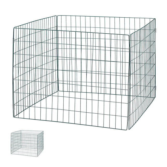 Green Steel Compost Bins Set of 2, High Capacity