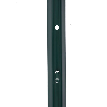 Green Steel Fence Posts with Ground Anchors, 120 cm, Set of 10