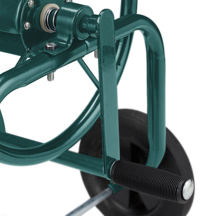 Green Steel Hose Trolley