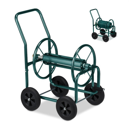 Green Steel Hose Trolley