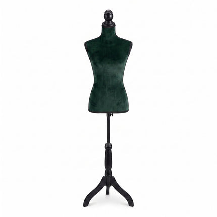 Green Velvet Dress Form 36/38 – Adjustable Mannequin