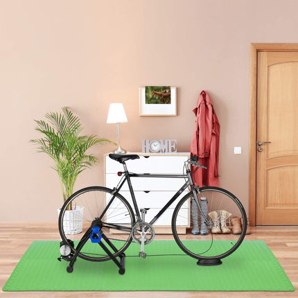 Green floor protection mat in set of 8