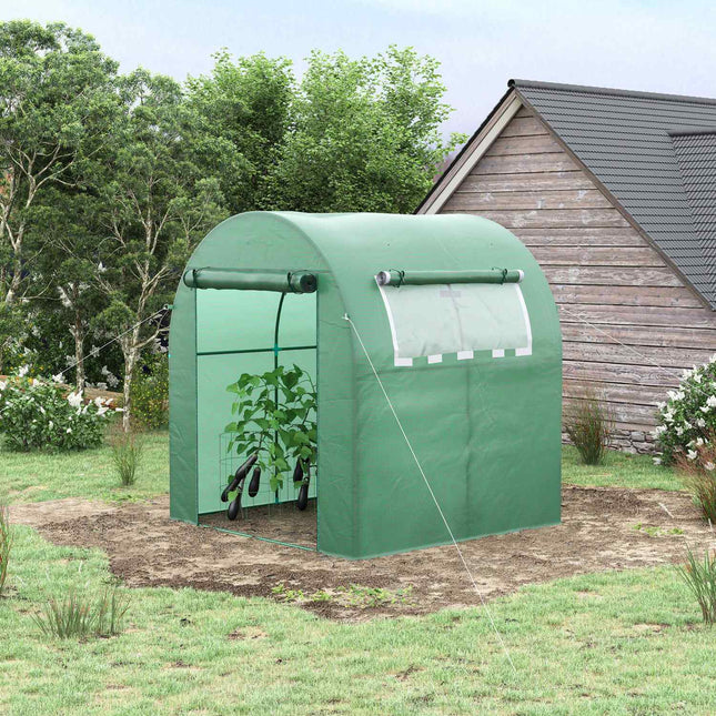 Greenhouse with UV protection, roller door, PE film, 180x180x200 cm