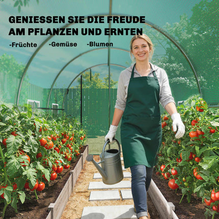 Greenhouse 3x2x2m with Roll-Up Doors & Mesh Windows