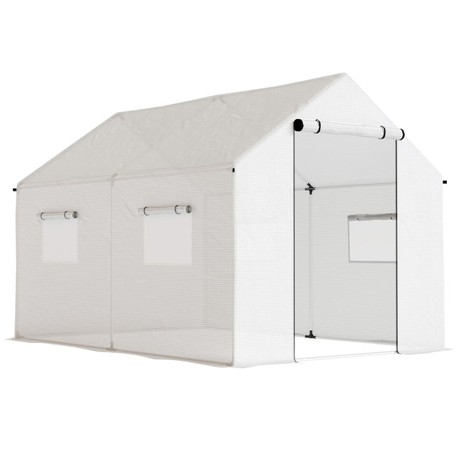 Greenhouse 3x2x2m with UV-Resistant Cover, Mesh Windows