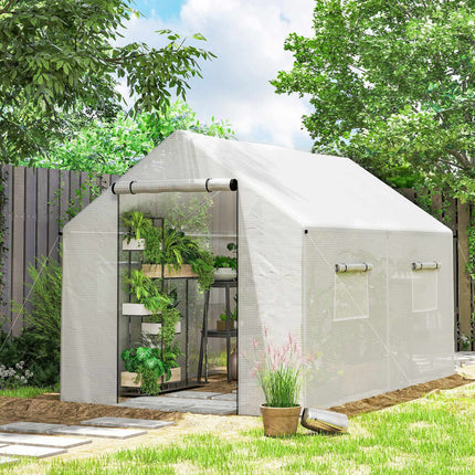 Greenhouse 3x2x2m with UV-Resistant Cover, Mesh Windows