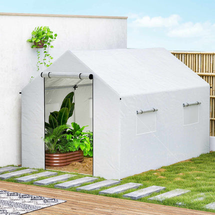 Greenhouse 3x2x2m with UV-Resistant Cover, Mesh Windows
