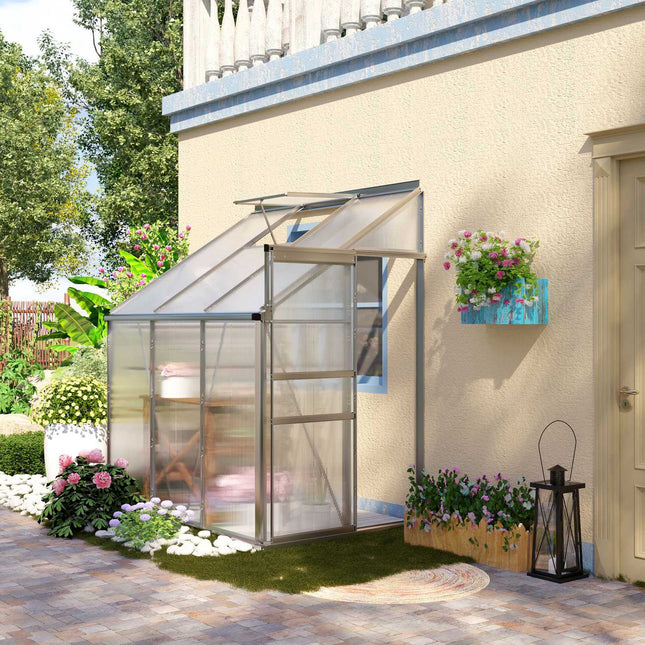 Aluminum greenhouse, 192x127x214 cm, with window door