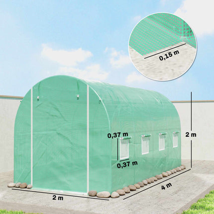 Greenhouse Cover, PE Mesh, 400x200x200 cm, Waterproof