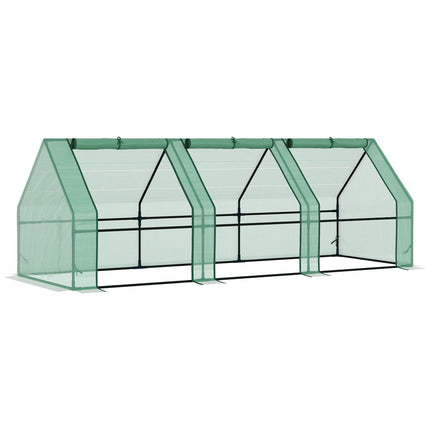 Greenhouse Cold frame for Garden & Balcony, 270x90x90 cm, Green