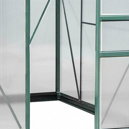 Aluminum frame Walk-In greenhouse, skylight and door, 190x252x201cm