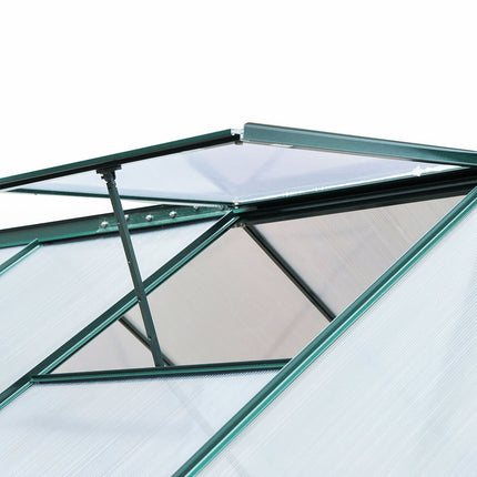 Aluminum frame Walk-In greenhouse, skylight and door, 190x252x201cm