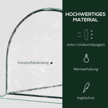 Cold frame Greenhouse with Door, Steel PVC, 200x100x80 cm