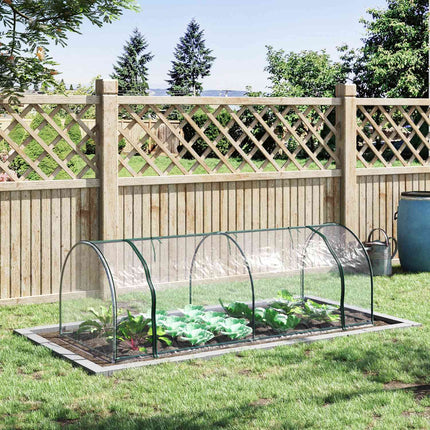Greenhouse in steel PVC with door - 250x100x80cm cold frame