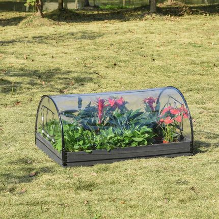 Transparent greenhouse, PVC and steel, 12 grids, 120x79x53cm