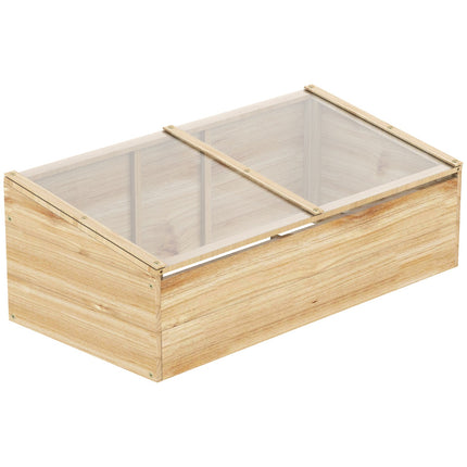 Greenhouse Wooden Cold Frame Box - Spruce Wood, 100x50x35 cm