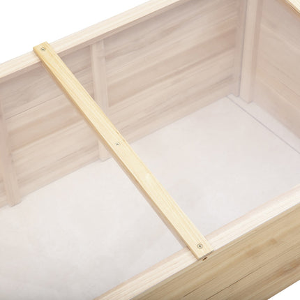 Greenhouse Wooden Cold Frame Box - Spruce Wood, 100x50x35 cm