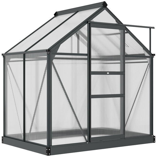 Aluminum Walk-In Greenhouse 190x132x201 cm, Skylight, Weatherproof