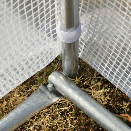 Kasfoliekas 3,97 x 3,02 x 2 m met UV-bescherming, winddicht tomatenhuis met stalen zijdeur in wit